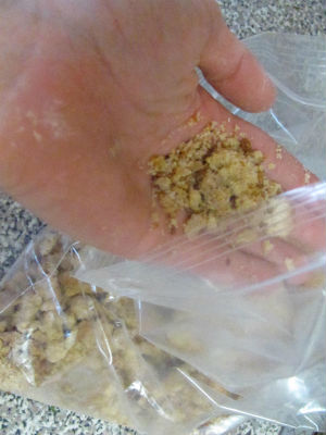 Keep a bag of homemade bread crumbs on hand in the freezer