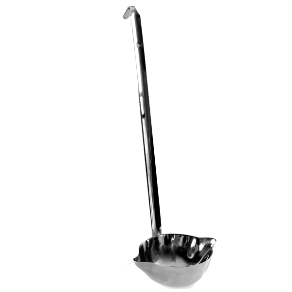 Stainless Steel Ladle with double spout and rest