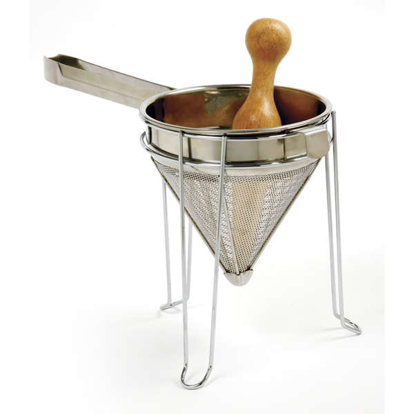 Stainless Steel Chinois with Wooden Pestle