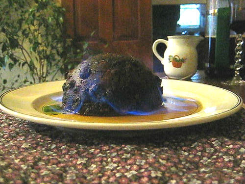 Flaming Figgy Pudding