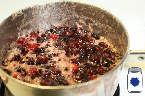 Cranberries on the stovetop