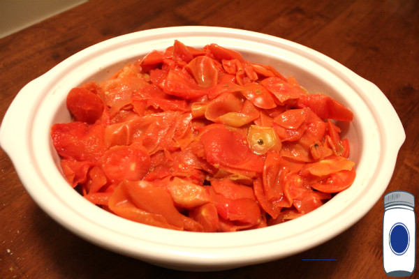 Tomato Peels in Slow Cooker