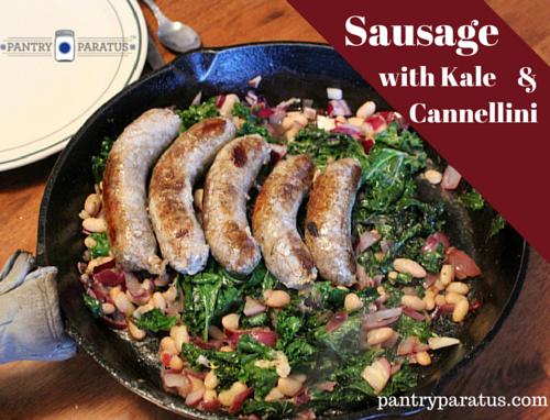 Sausage on Kale and Cannellini