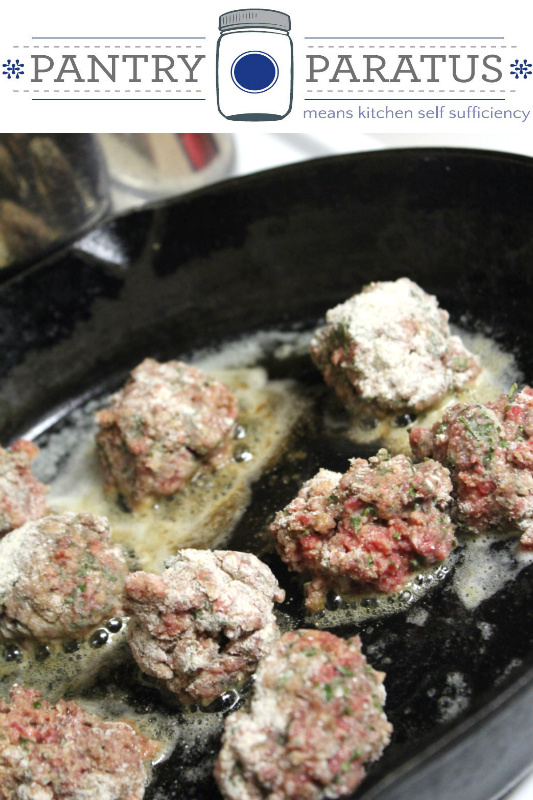 Meatballs Frying