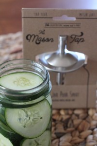 pickles with mason tap
