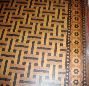 Cork lineoleum flooring