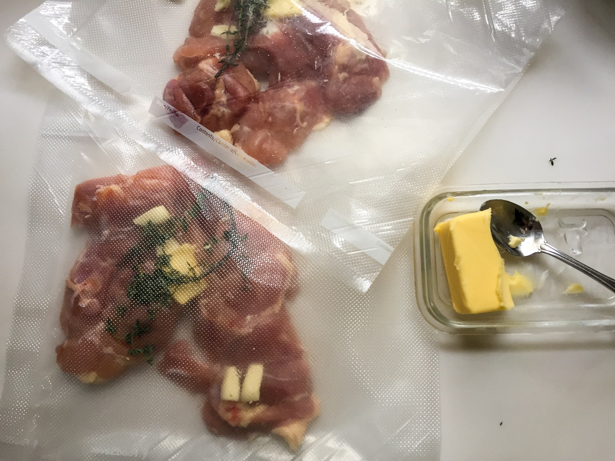 meat packaged for sous vide